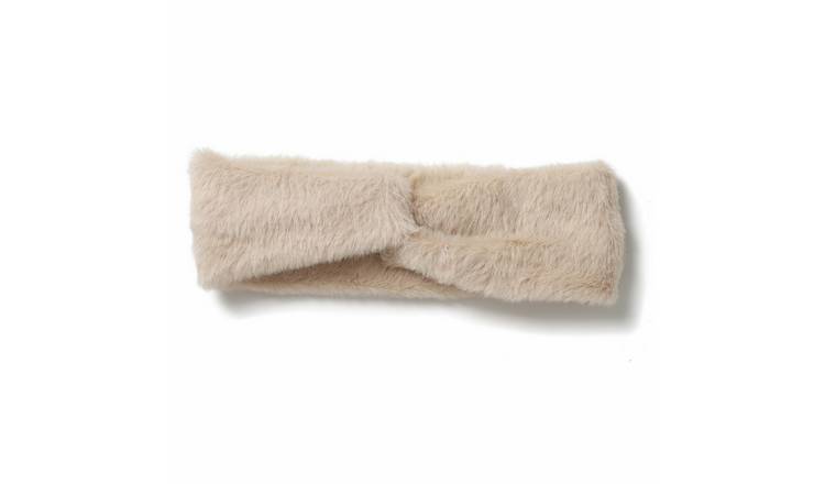 Freedom Beige Fluffy Headband