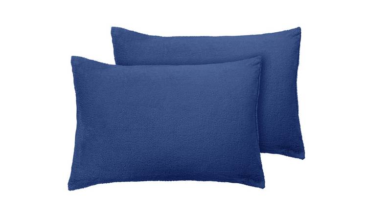 Buy Argos Home Fleece Pillowcase Pair Navy Pillowcases Argos