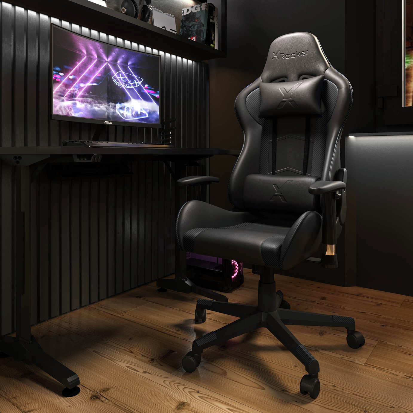 X Rocker Alpha eSports Ergonomic Office Gaming Chair -Black