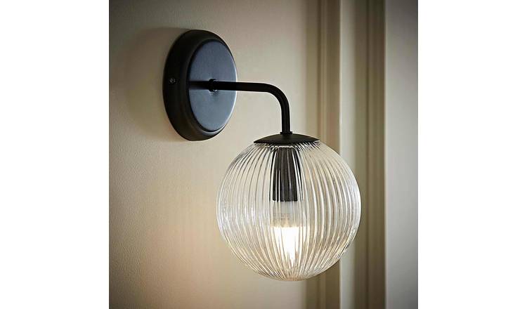 ValueLights Kempton Metal Wall Light - Black