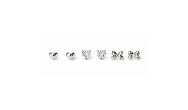 Liars & Lovers Silver Tone Stud Earrings Gift Set
