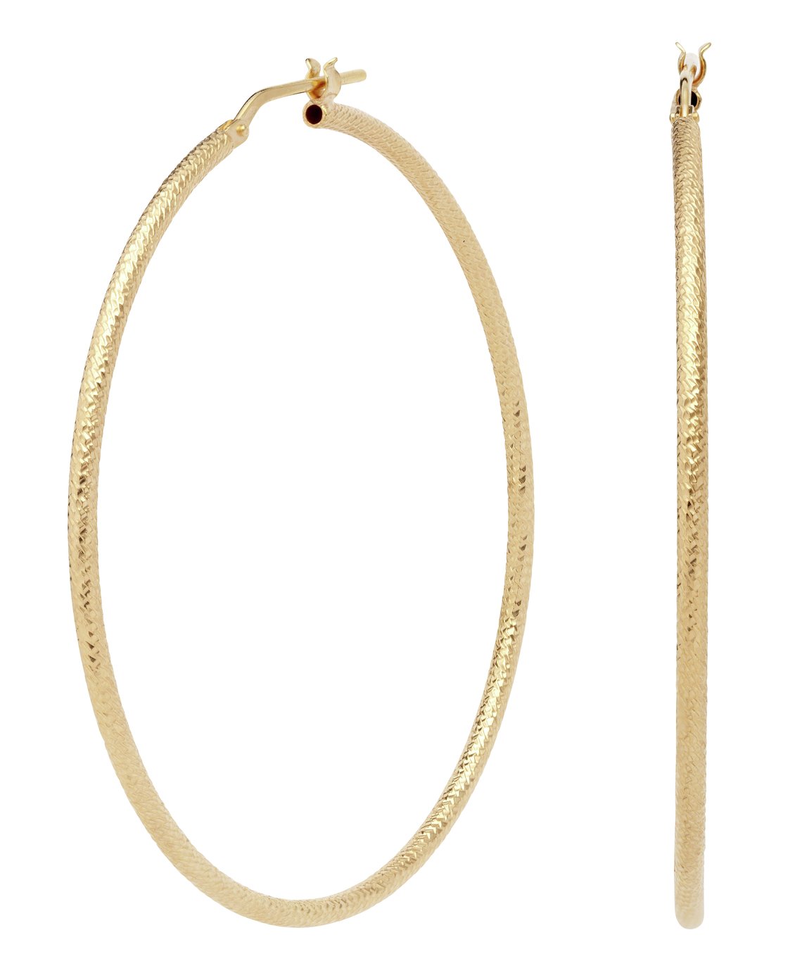 Revere 9ct Gold Plated Diamond Cut Hoops Review