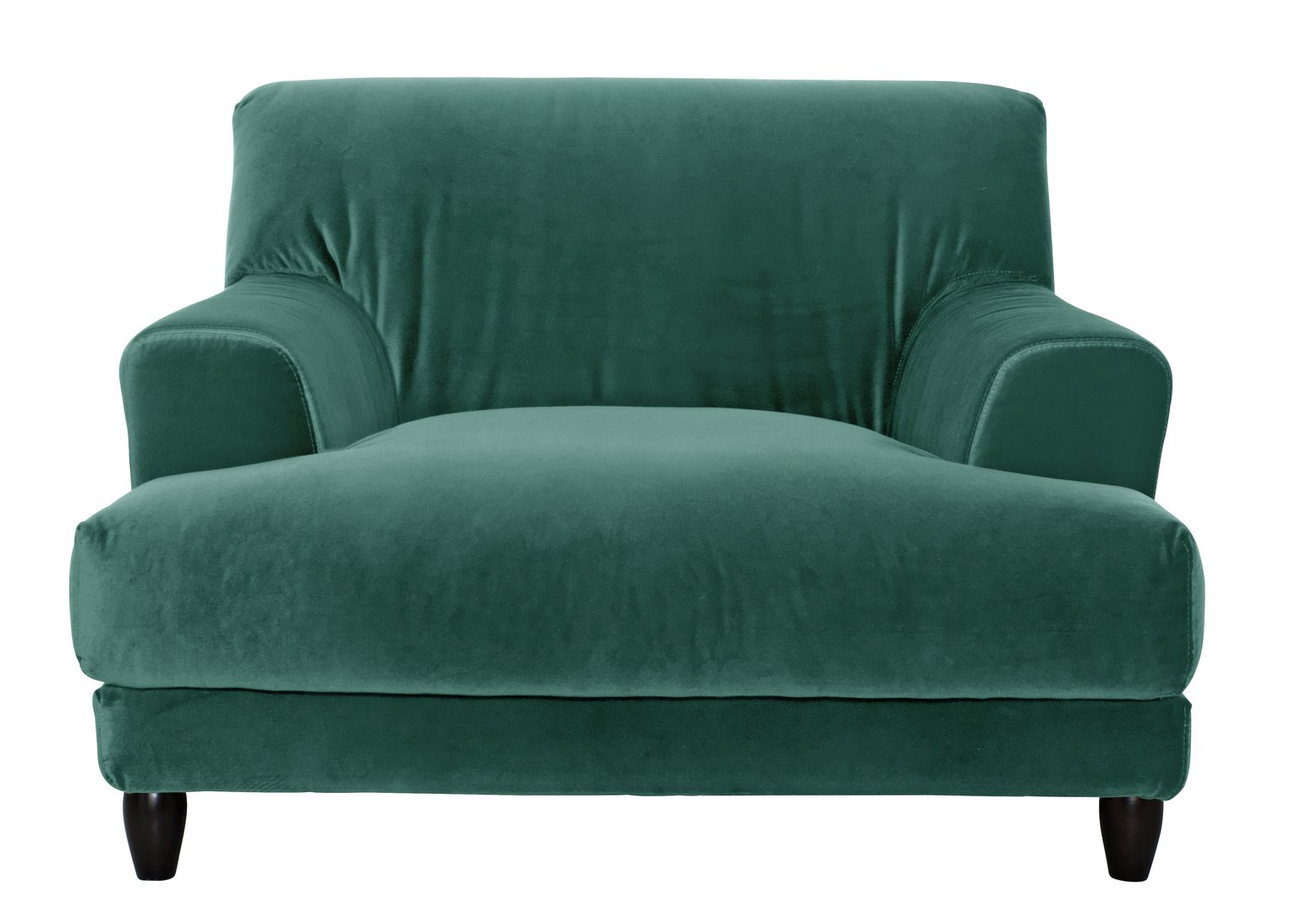Habitat Askem Velvet Cuddle Chair - Emerald Green