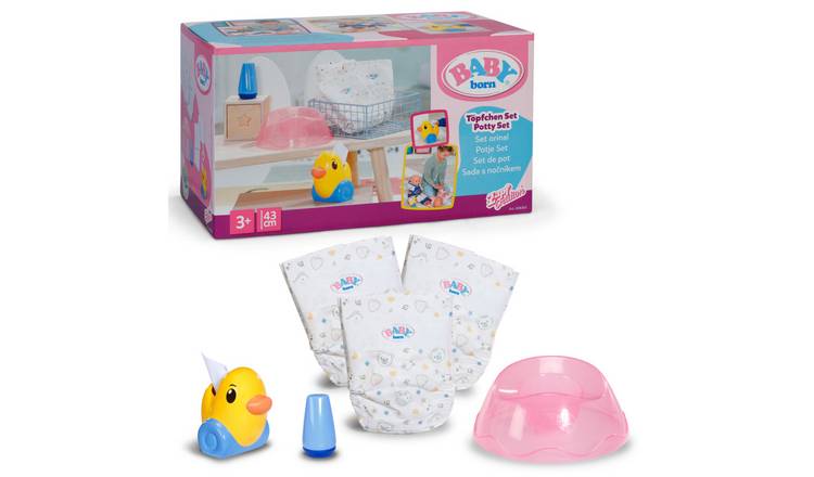 Baby Born 43cm Doll's Pink Potty Set