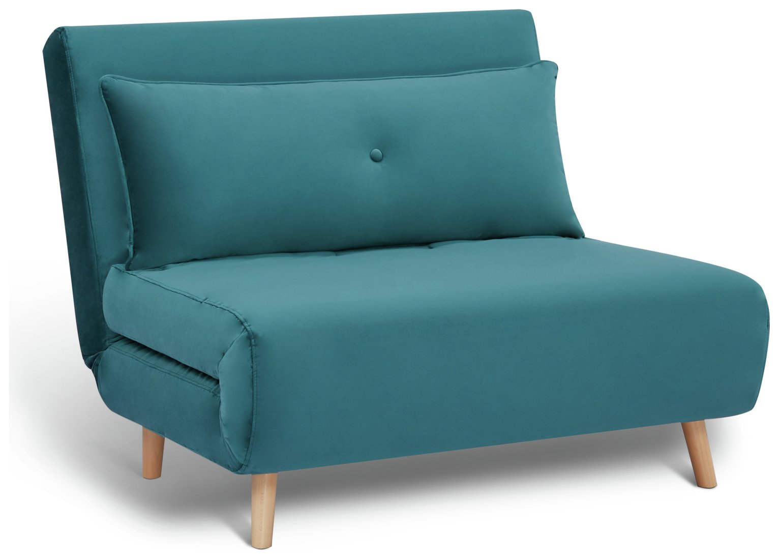 Habitat Roma Small Double Velvet Chairbed - Teal