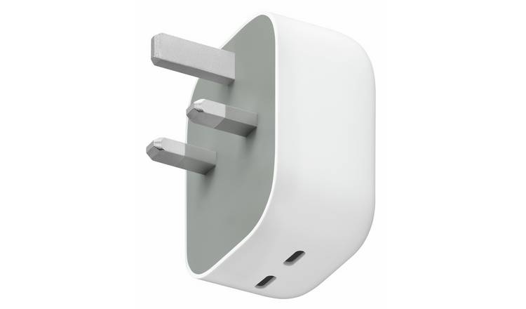 Google Pixel Flex 67W Dual Port USB-C Fast Charger - Snow