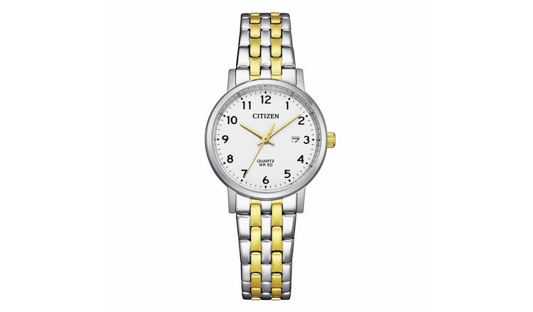 Citizen Two Tone Quartz White Dial Stainless Steel Bracelet Watch