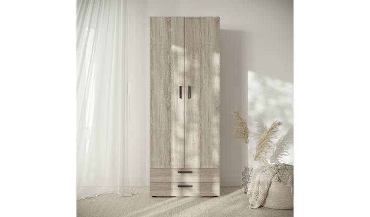 Argos Home Bayley 2 Door 2 Drawer Wardrobe - Off White