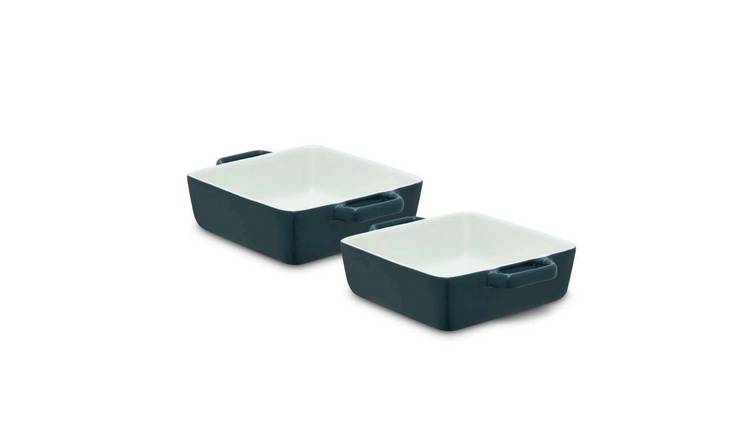 Barbary and Oak Nattura Teal Stoneware Set of 2 Oven Dish