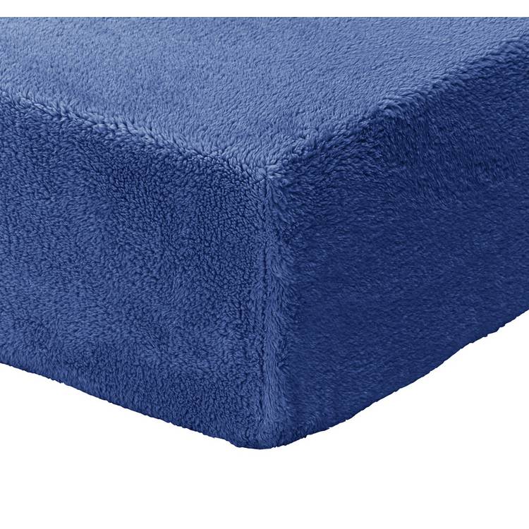 Argos Home Fleece Navy Fitted Sheet - Kingsize 0