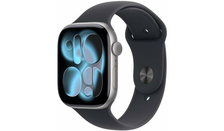Apple Watch Series 11 GPS+Cell 46mm Black Sport Band - M/L