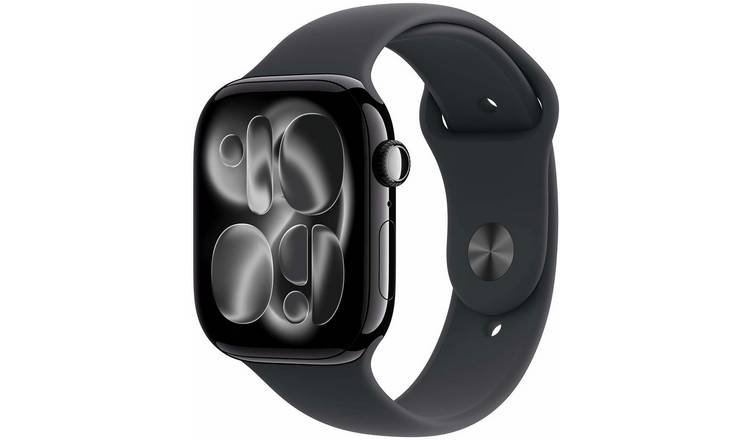 Apple Watch Series 11 GPS+Cell 46mm Black Sport Band - M/L