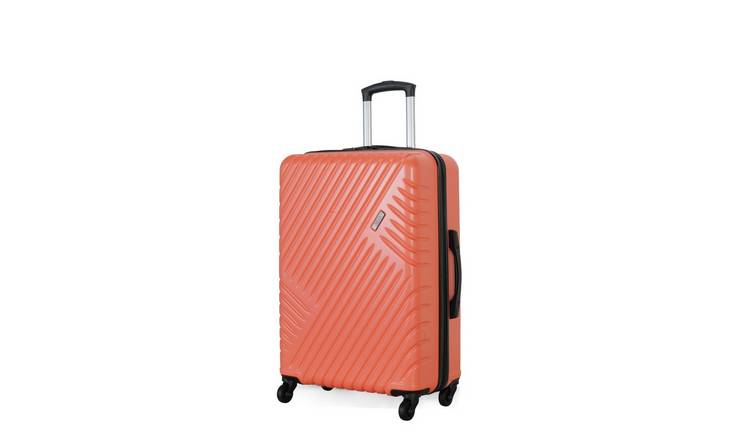 Rock Santiago 4 Wheel Hard Suitcase - Medium, Coral
