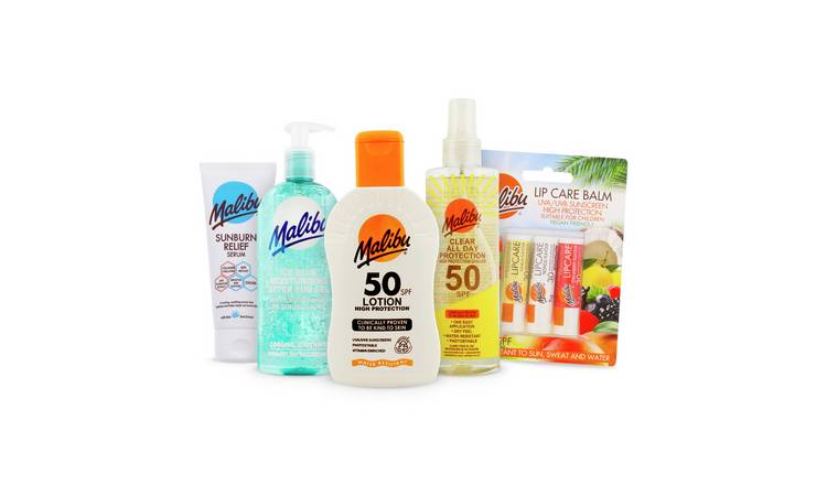 Malibu SPF 50 High-Factor Sun Care 5-Piece Bundle 75ml-400ml
