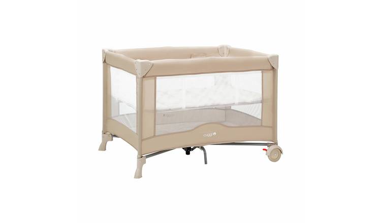 Cuggl Folding Travel Cot With Bassinet - Beige