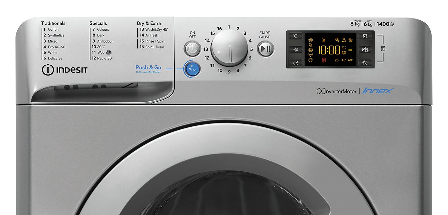 Indesit XWDE861480XS 8KG/6KG 1400 Spin Washer Dryer Review