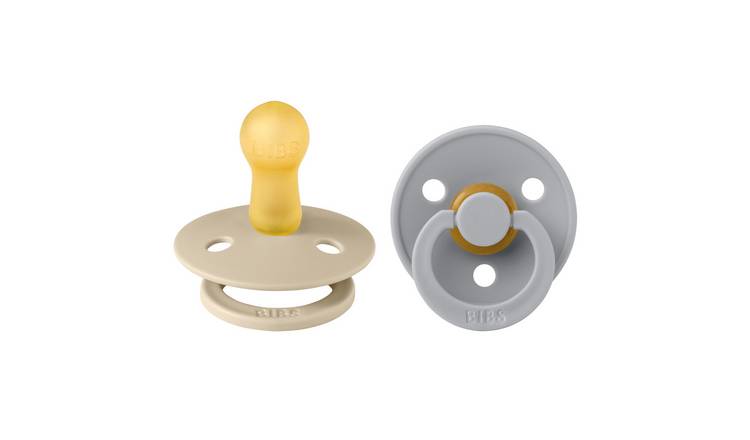 BIBS Colour Pacifier 2 Pack - Vanilla/Cloud