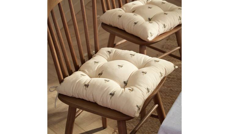 Wylder Ramble Bumble Bee Natural Seat Pad 2 Pack - 40x40cm