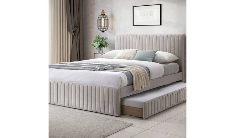 Time4Sleep Bexley Kingsize Bed Frame with Trundle - Natural