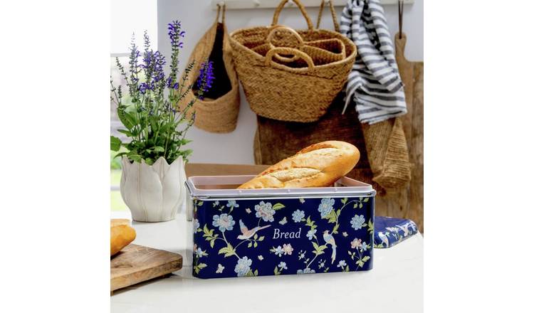 Viewquest Laura Ashley Carbon Steel Bread Bin - Blue