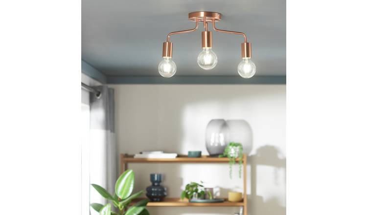 Rose gold deals flush ceiling light