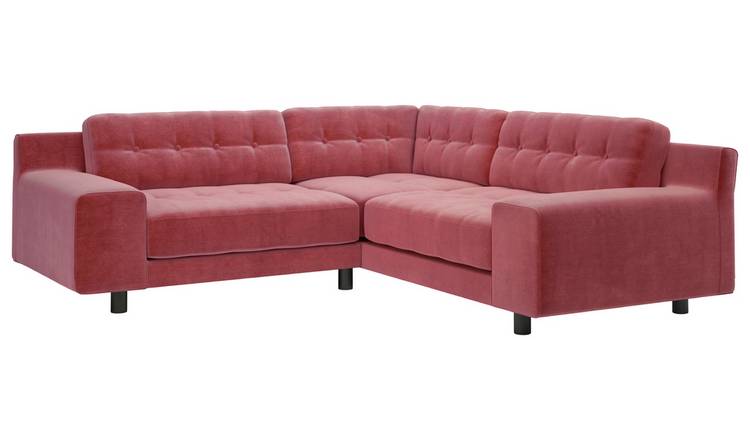 Buy Habitat Hendricks Right Corner Velvet Sofa - Dusty Rose | Sofas | Argos