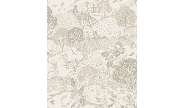 Arthouse Country Landscape Neutral Cream Wallpaper