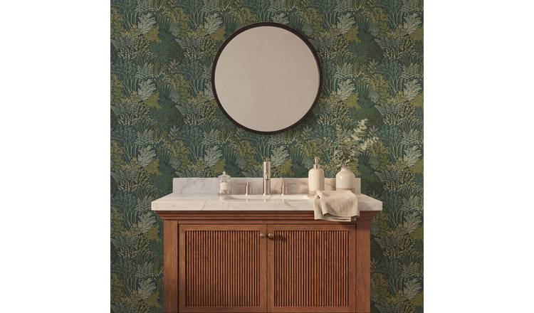 Arthouse Illustrated Foliage Blue Wallpaper