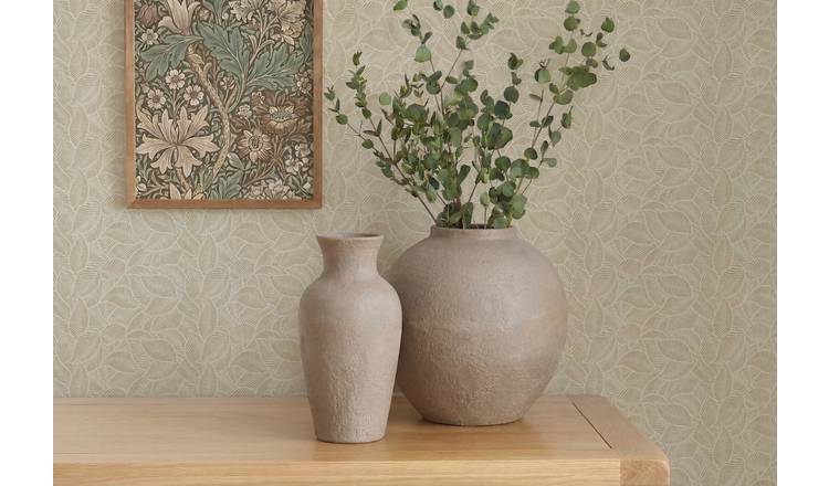 Arthouse Leaf Print Rust Wallpaper