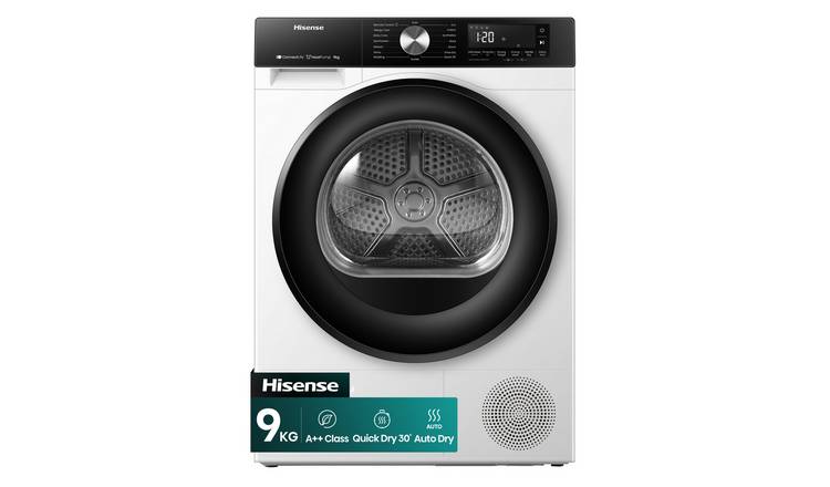 Hisense Series 3 DH3S902BWCC 9KG Heat Pump Tumble Dryer - White
