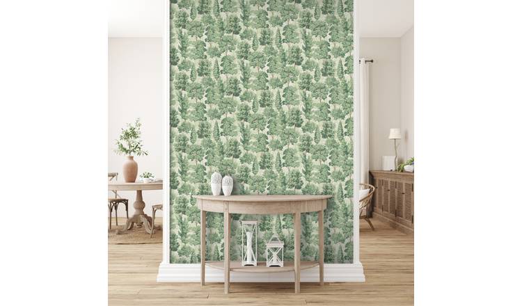 Arthouse Organic Forest Green Wallpaper