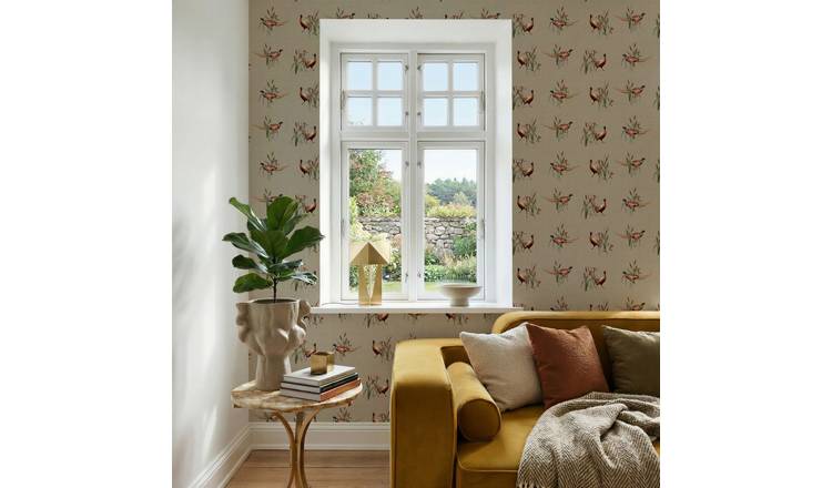 Arthouse Pheasant Meadow Natural Wallpaper