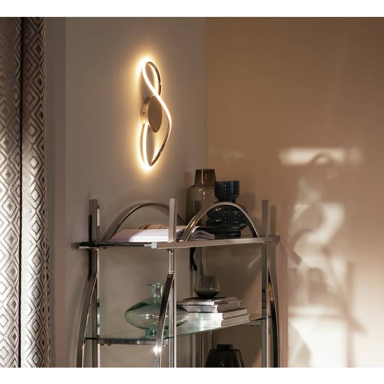 Argos Home Bowdon Metal LED Swirl Wall Light - Metalic 0