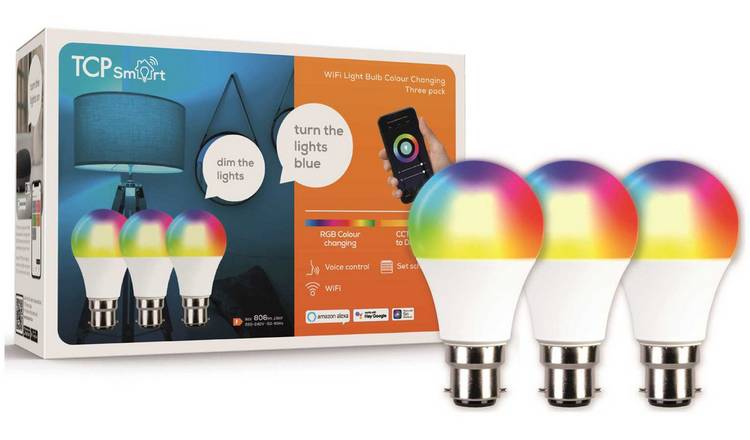 TCP B22 Smart Wi-Fi Classic Indoor LED Bulb - 3 Pack
