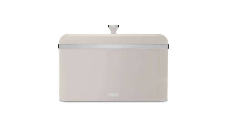 Tower Cavaletto Carbon Steel Bread Bin - Latte