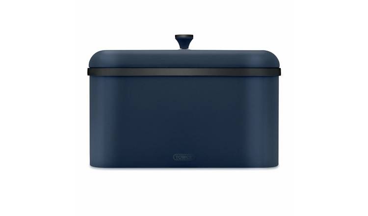 Tower Sera Carbon Steel Bread Bin - Blue
