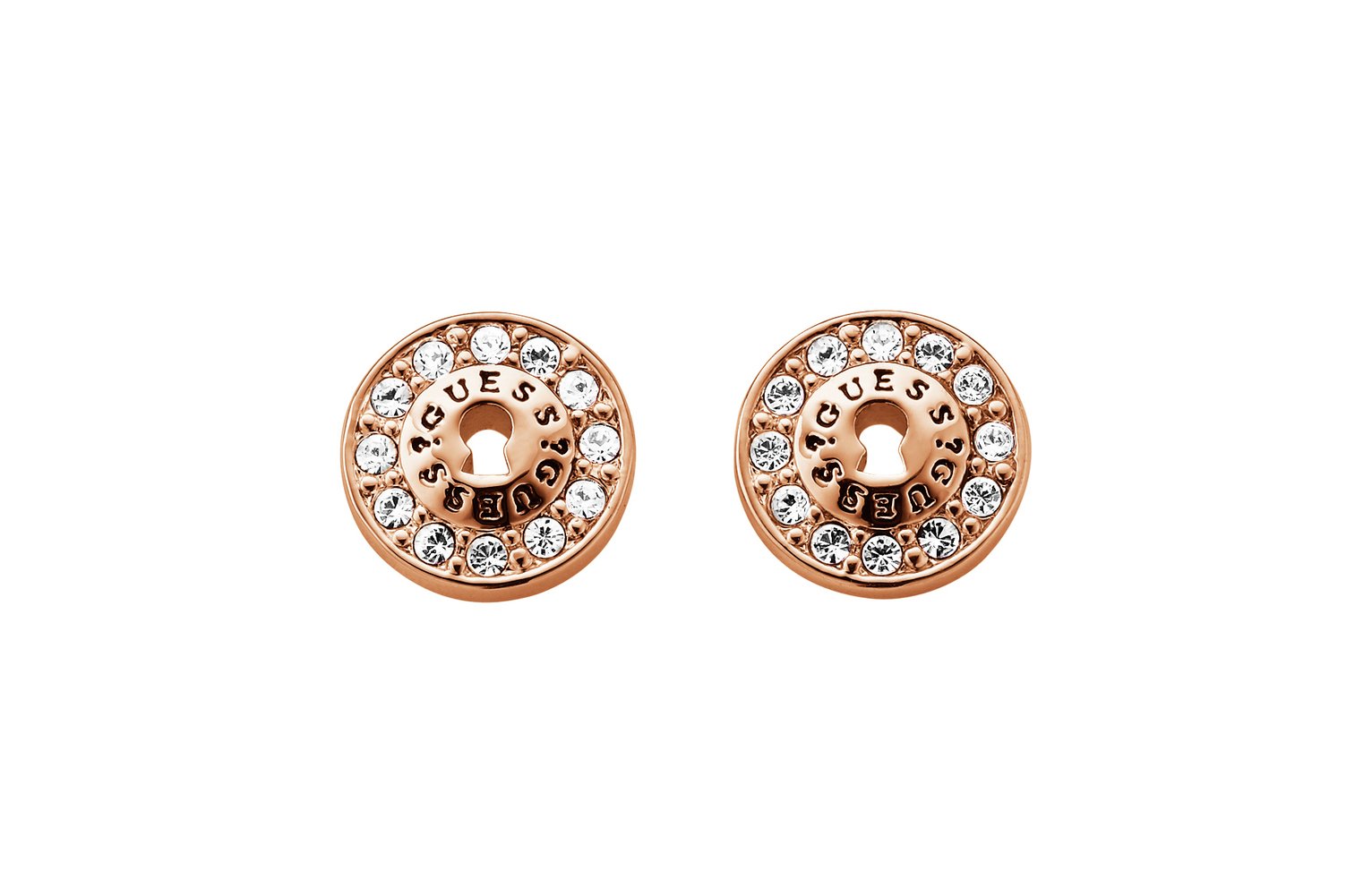 Guess All Locked Up Swarovski Crystal Rose Gold Studs Review