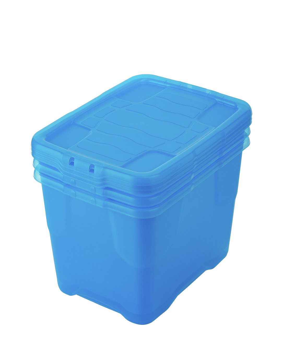 Strata Set of 3 24 Litre Blue Curve Storage Boxes Reviews