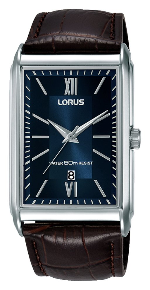 Lorus Blue Dial Mens Brown Leather Strap Watch review