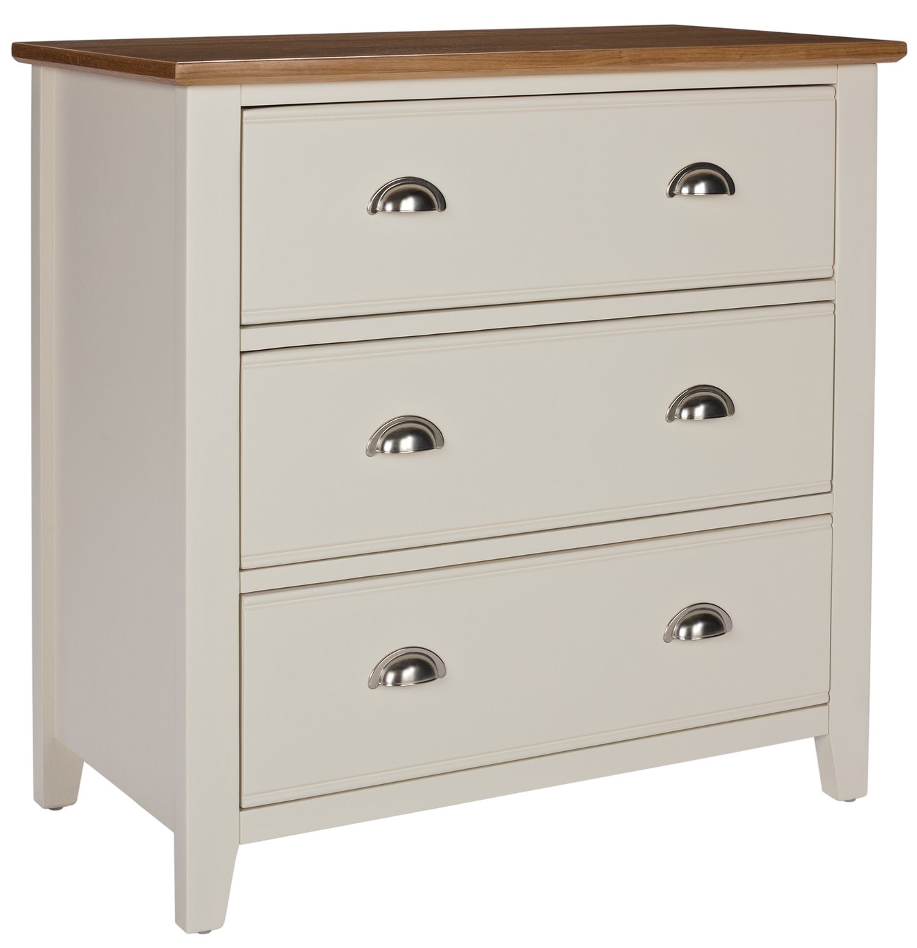 Argos Home Highbury 3 Drawer Chest of Drawers - Oak & Cream