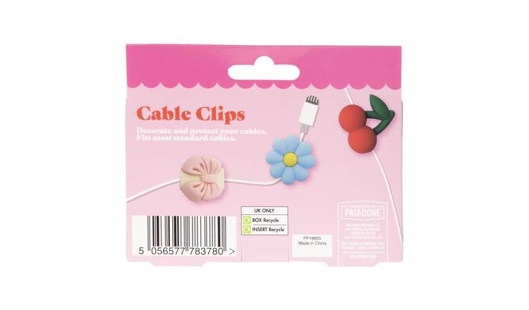 Emporium Cherry, Flower and Bow Cable Clips