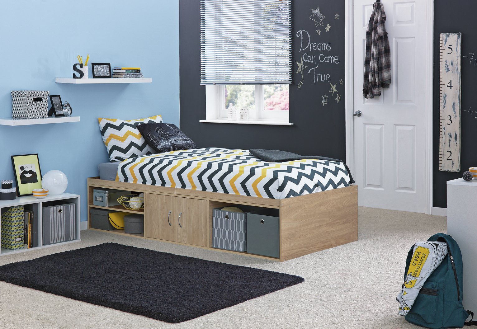 Oak effect shop cabin bed