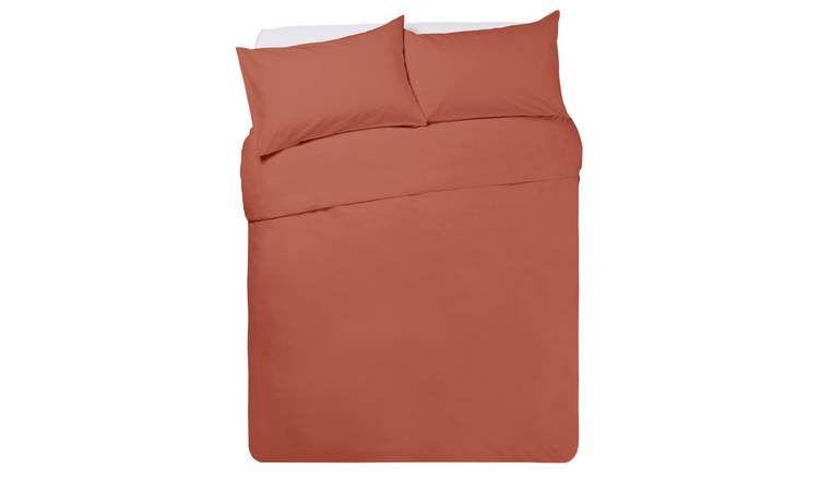 Habitat Polycotton Plain Rust Bedding Set - Double