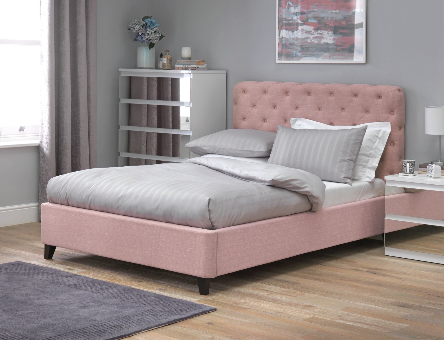 Argos Home Bouton Upholstered Kingsize Bed Frame Review