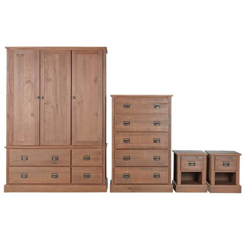 Buy Argos Home Drury 4 Piece 3 Door 4 Drawer Wardrobe Set ...