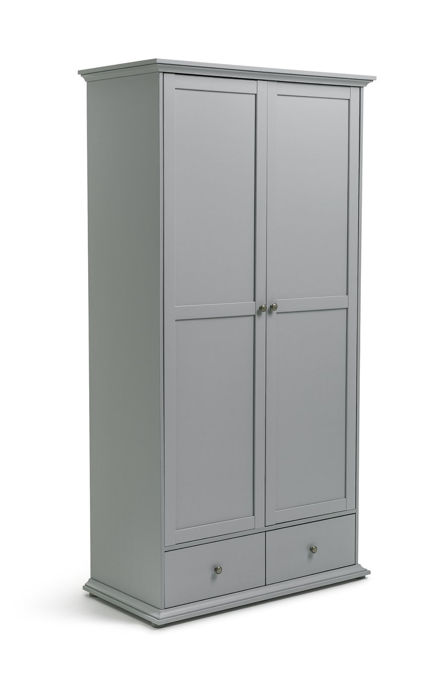 Habitat Heathland 2 Door 2 Drawer Wardrobe - Grey