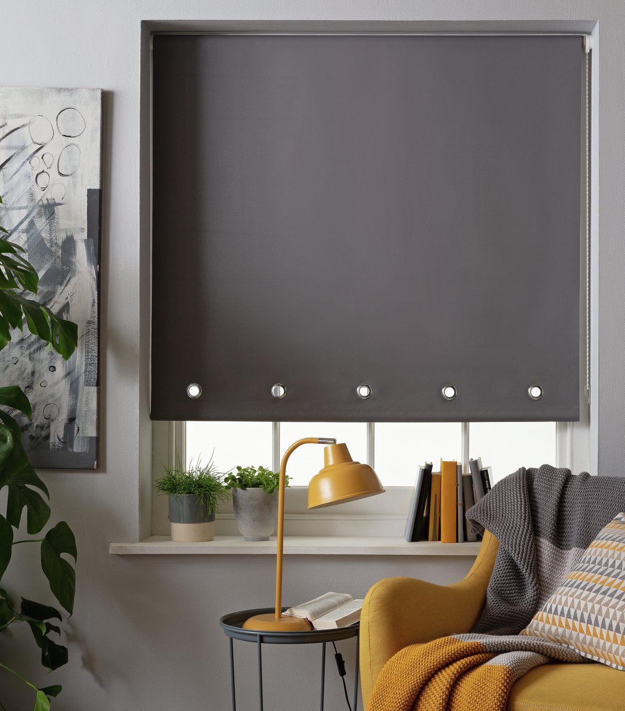 Argos Home Eyelet Daylight Roller Blind - 3ft - Grey