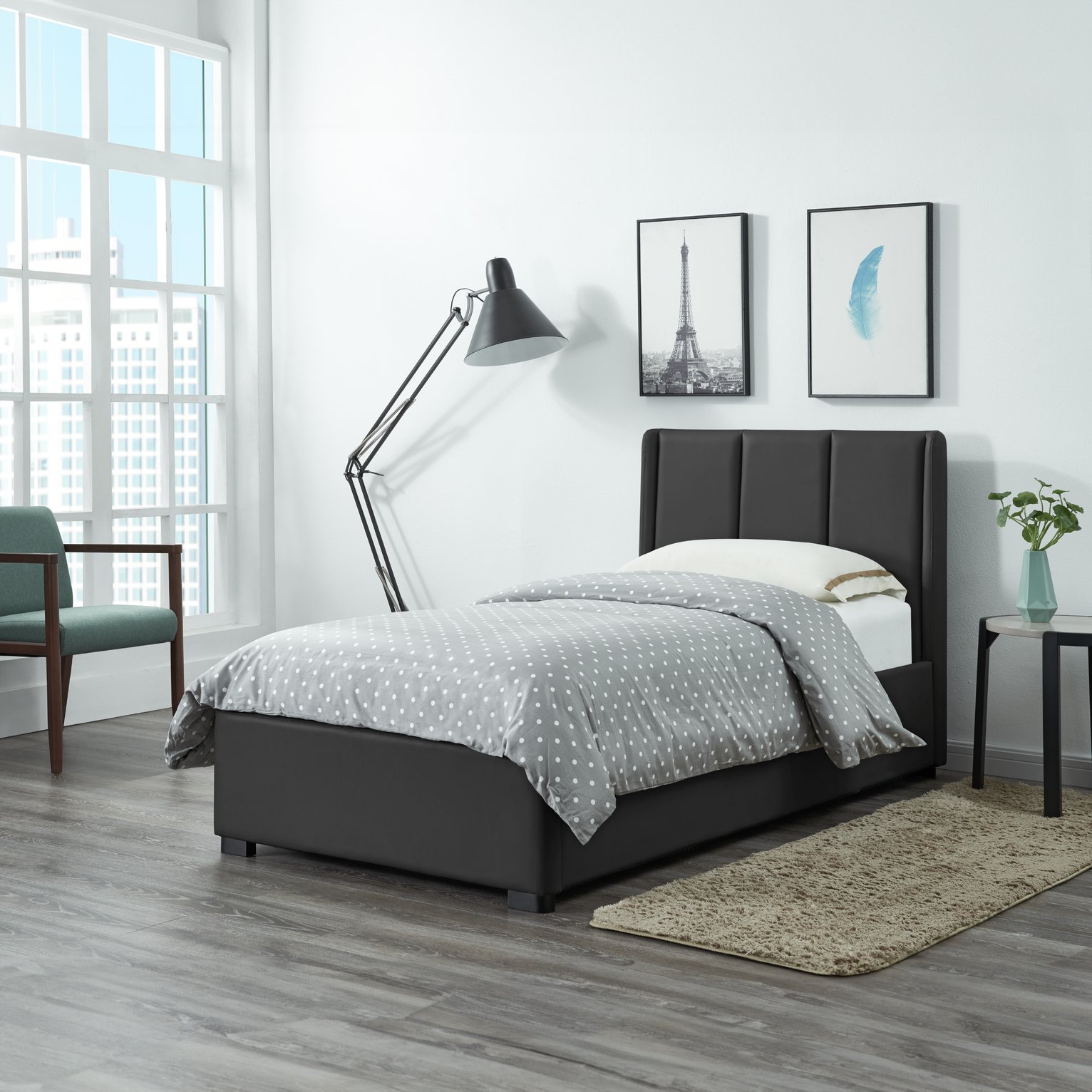 argos white single bed frame