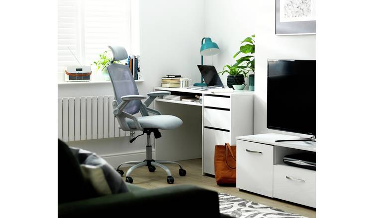 Grey desk deals chair argos