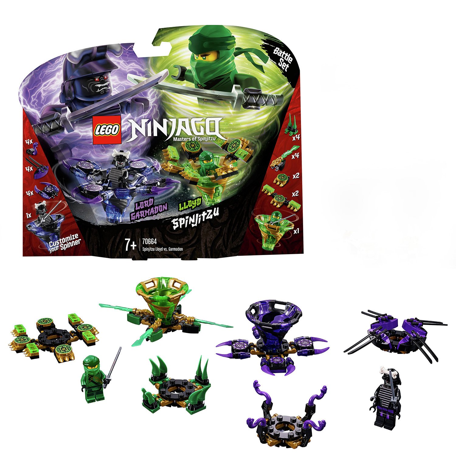 LEGO Ninjago Spinjitzu Lloyd vs Garmado Toy Spinners - 70664